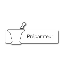 Badge Préparateur avec mortier