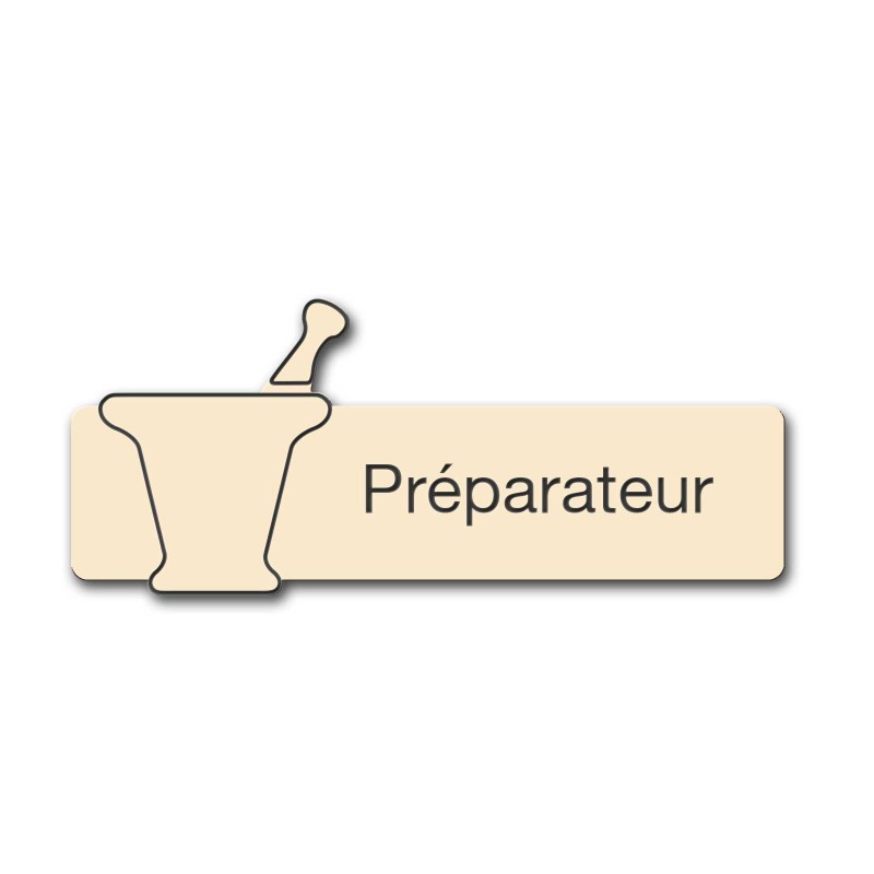 Badge Préparateur avec mortier