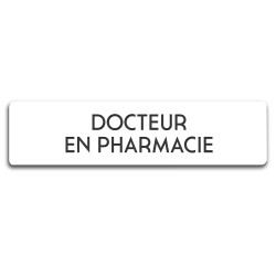 Badge Docteur en pharmacie rectangulaire