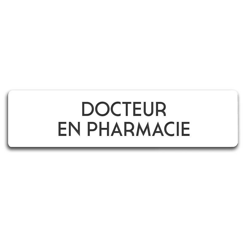 Badge Docteur en pharmacie rectangulaire