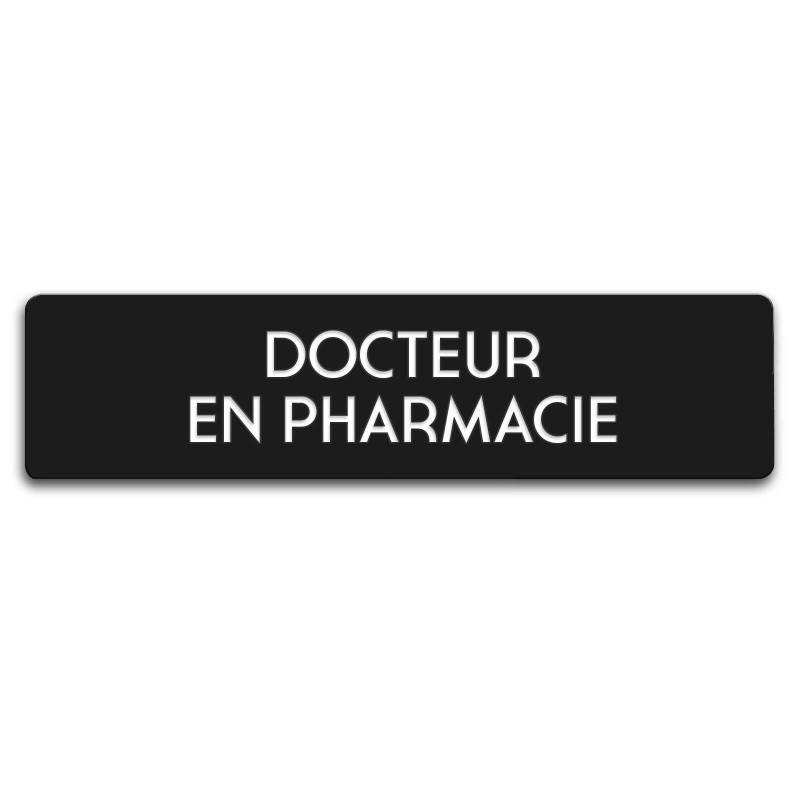 Badge Docteur en pharmacie rectangulaire