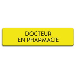 Badge Docteur en pharmacie rectangulaire