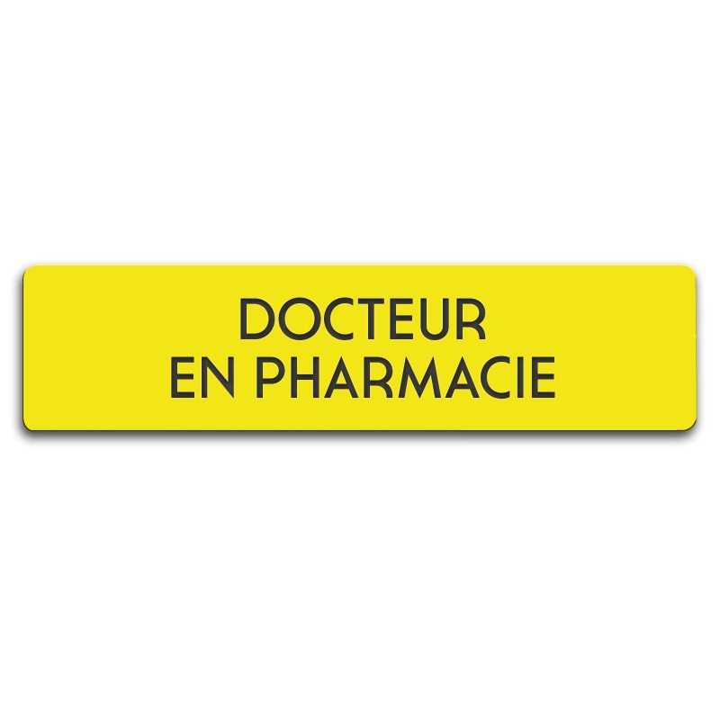 Badge Docteur en pharmacie rectangulaire
