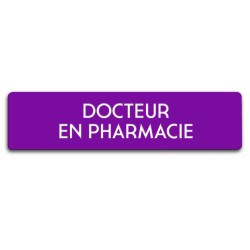Badge Docteur en pharmacie rectangulaire