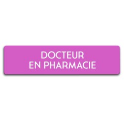 Badge Docteur en pharmacie rectangulaire