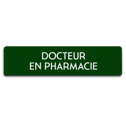 Badge Docteur en pharmacie rectangulaire