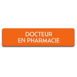 Badge Docteur en pharmacie rectangulaire