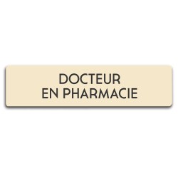 Badge Docteur en pharmacie rectangulaire