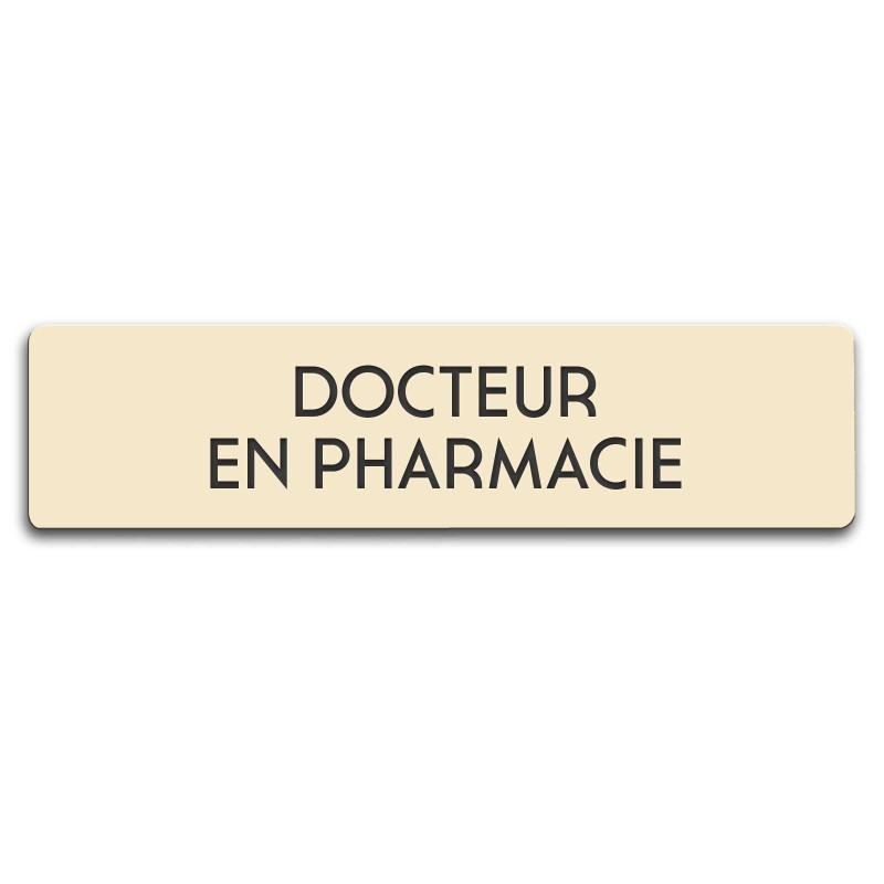 Badge Docteur en pharmacie rectangulaire