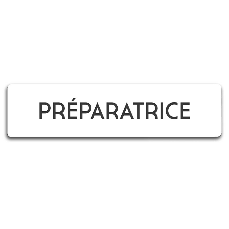Badge Préparatrice rectangulaire