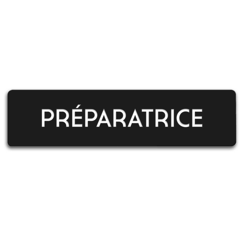 Badge Préparatrice rectangulaire