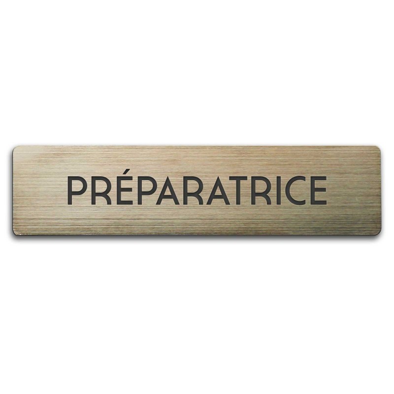 Badge Préparatrice rectangulaire