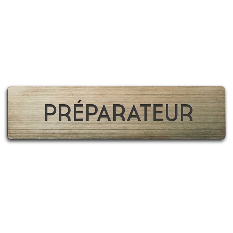 Badge Préparateur rectangulaire