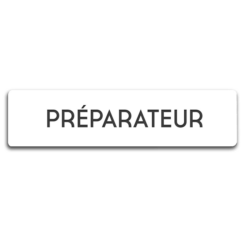 Badge Préparateur rectangulaire