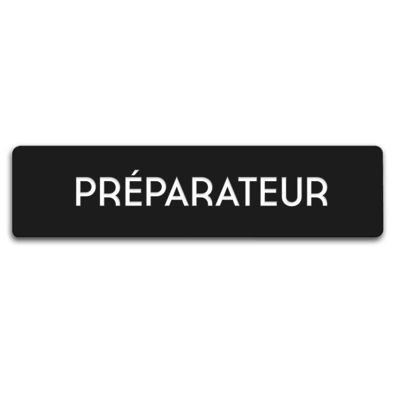 Badge Préparateur rectangulaire