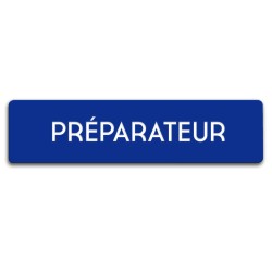 Badge Préparateur rectangulaire