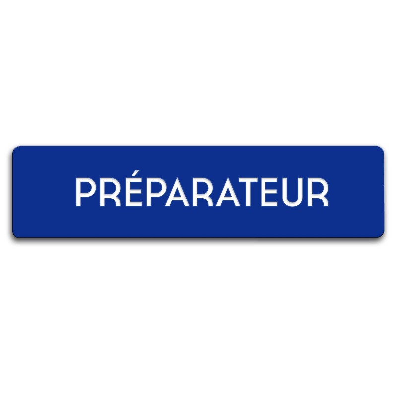 Badge Préparateur rectangulaire