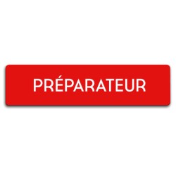 Badge Préparateur rectangulaire