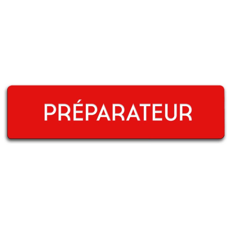 Badge Préparateur rectangulaire