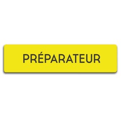 Badge Préparateur rectangulaire