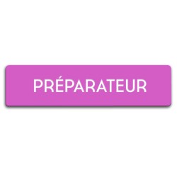 Badge Préparateur rectangulaire