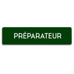 Badge Préparateur rectangulaire