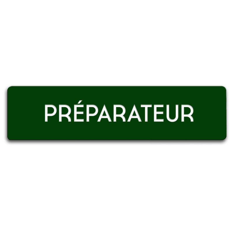 Badge Préparateur rectangulaire