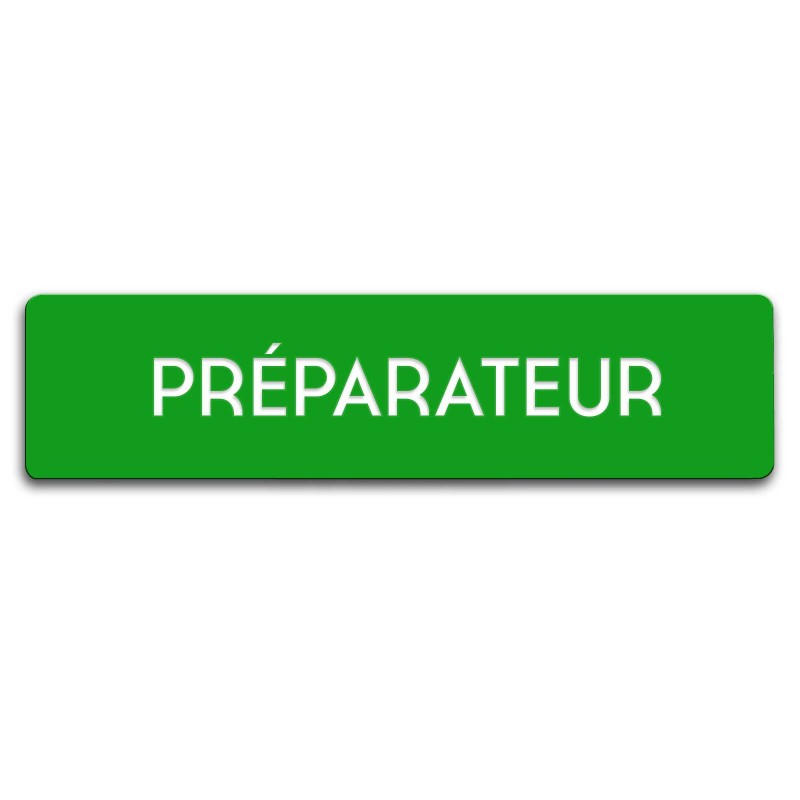 Badge Préparateur rectangulaire