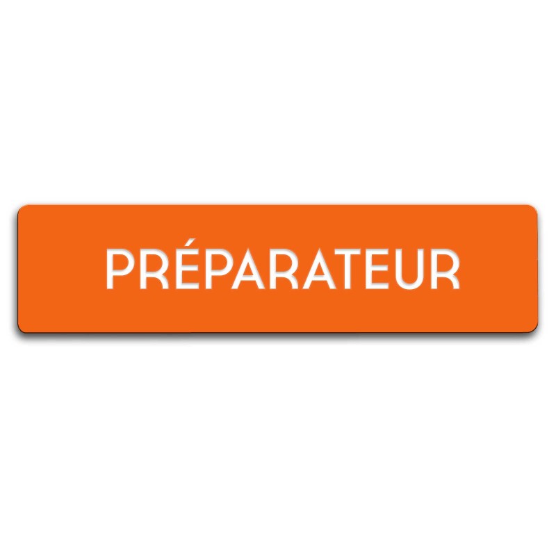 Badge Préparateur rectangulaire