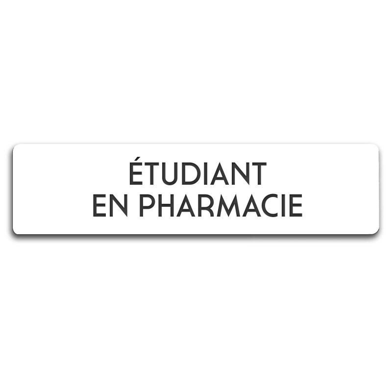 Badge Étudiant en pharmacie rectangulaire