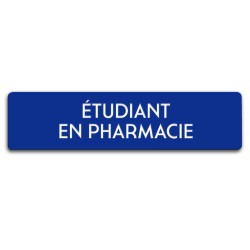 Badge Étudiant en pharmacie rectangulaire