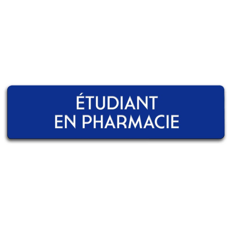 Badge Étudiant en pharmacie rectangulaire