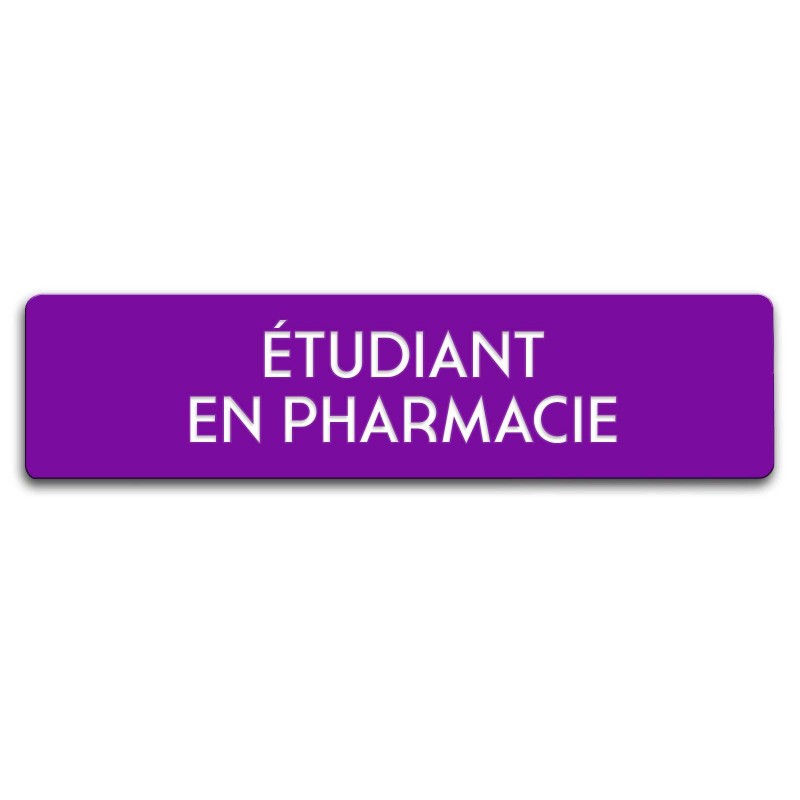 Badge Étudiant en pharmacie rectangulaire