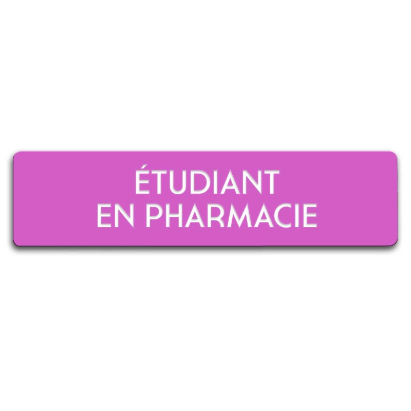 Badge Étudiant en pharmacie rectangulaire
