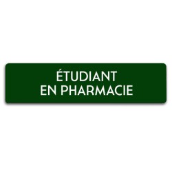 Badge Étudiant en pharmacie rectangulaire