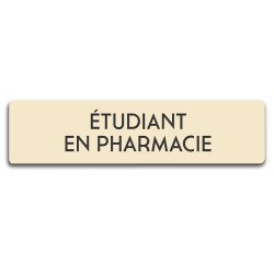 Badge Étudiant en pharmacie rectangulaire