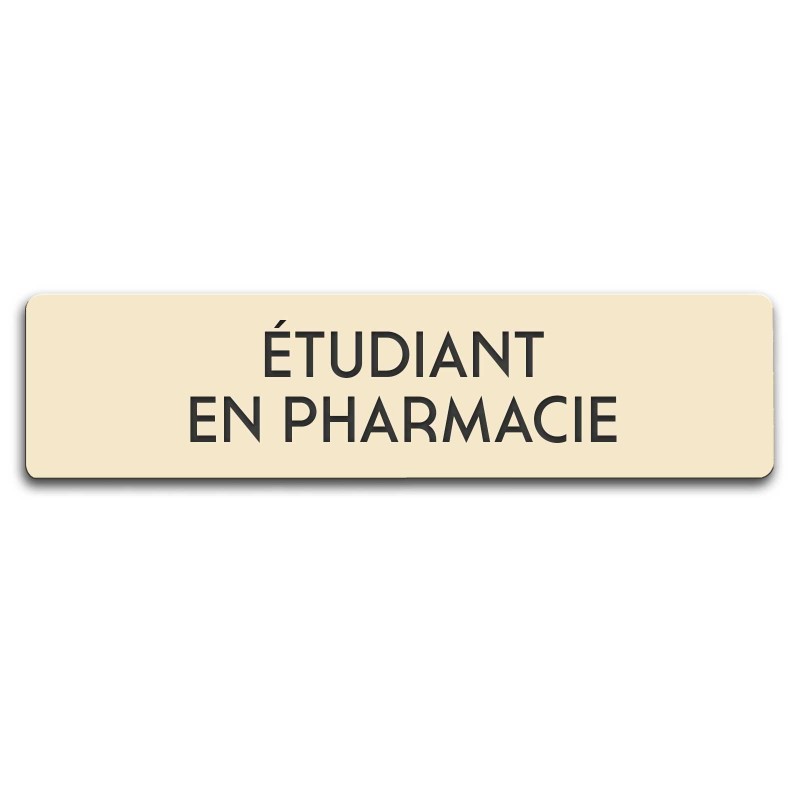 Badge Étudiant en pharmacie rectangulaire