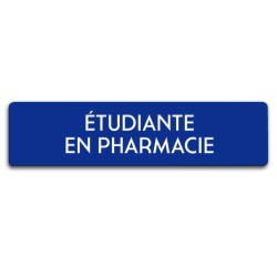 Badge Étudiante en pharmacie rectangulaire