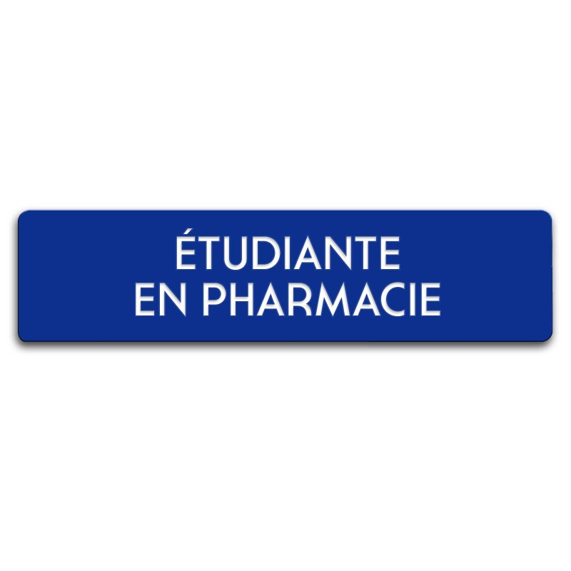 Badge Étudiante en pharmacie rectangulaire