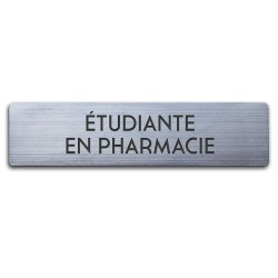 Badge Étudiante en pharmacie rectangulaire