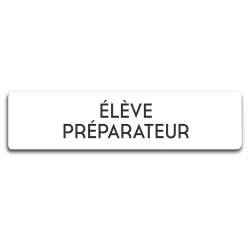 Badge Élève préparateur rectangulaire