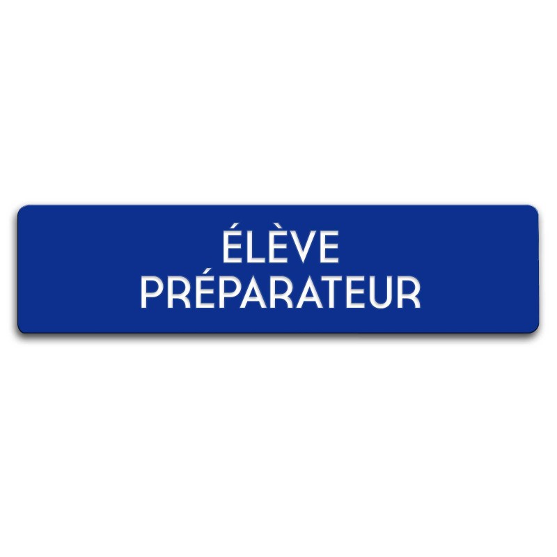Badge Élève préparateur rectangulaire
