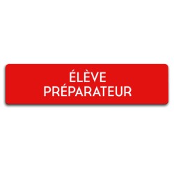 Badge Élève préparateur rectangulaire