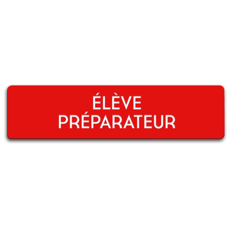 Badge Élève préparateur rectangulaire