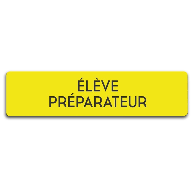 Badge Élève préparateur rectangulaire
