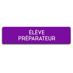 Badge Élève préparateur rectangulaire