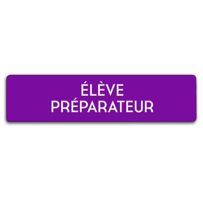 Badge Élève préparateur rectangulaire