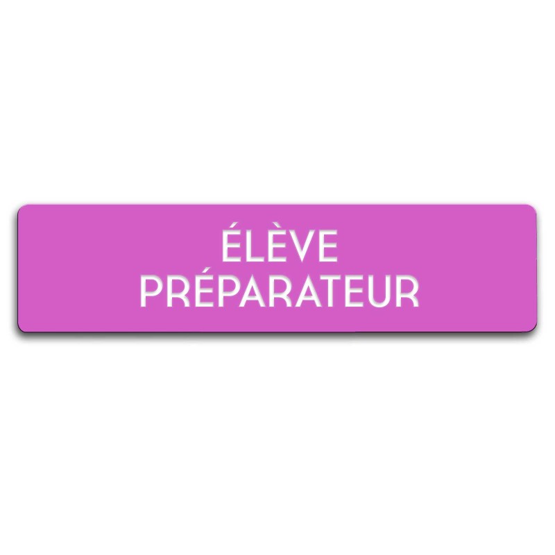 Badge Élève préparateur rectangulaire