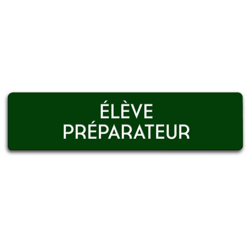 Badge Élève préparateur rectangulaire