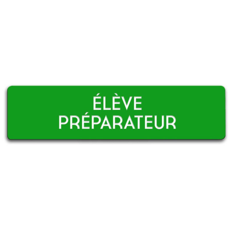 Badge Élève préparateur rectangulaire